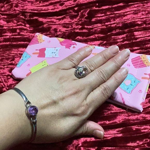 925 silver Bangle and Ring - Picture 4 of 6